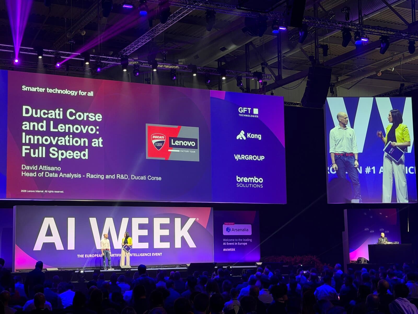 Ducati Corse and Lenovo: Innovation at Full Speed — AI WEEK Milan main stage